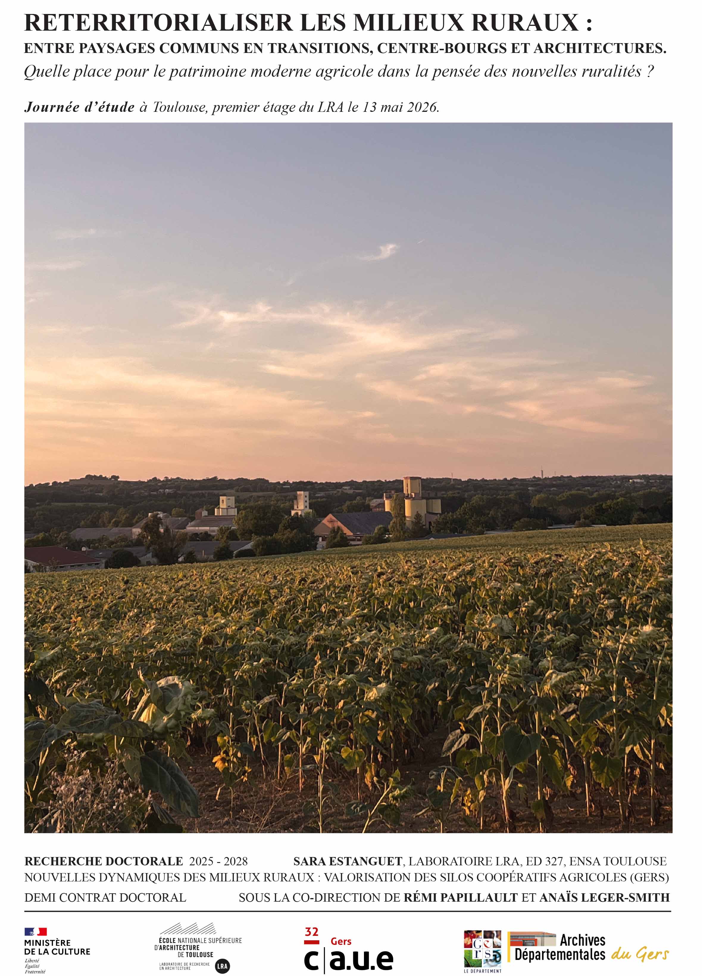 RE-TERRITORIALISER LES MILIEUX RURAUX : ENTRE PAYSAGES COMMUNS EN TRANSITIONS, CENTRE-BOURGS ET ARCHITECTURES.