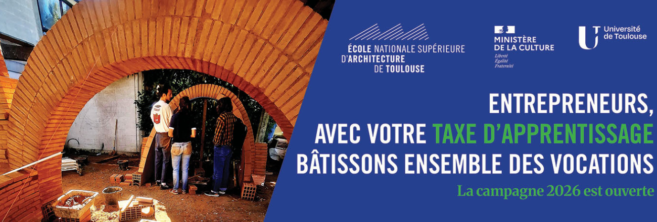 Entreprises : soutenez l'ENSA Toulouse en lui attribuant votre taxe d'apprentissage !