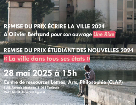 "Ecrire la ville" Remise du prix littéraire