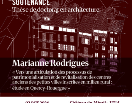 SOUTENANCE DE THÈSE DE DOCTORAT EN ARCHITECTURE  Marianne RODRIGUES 