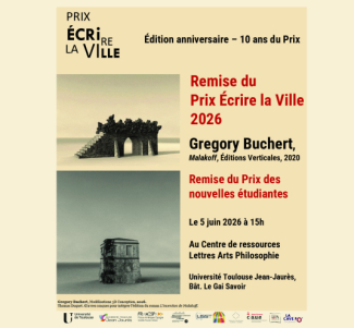 PRIX ÉCRIRE LA VILLE 2026 & Prix de la nouvelle étudiante